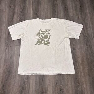 Patagonia Oceans As Wilderness II T-Shirt Short-Sleeve Sz Large White Green Mens